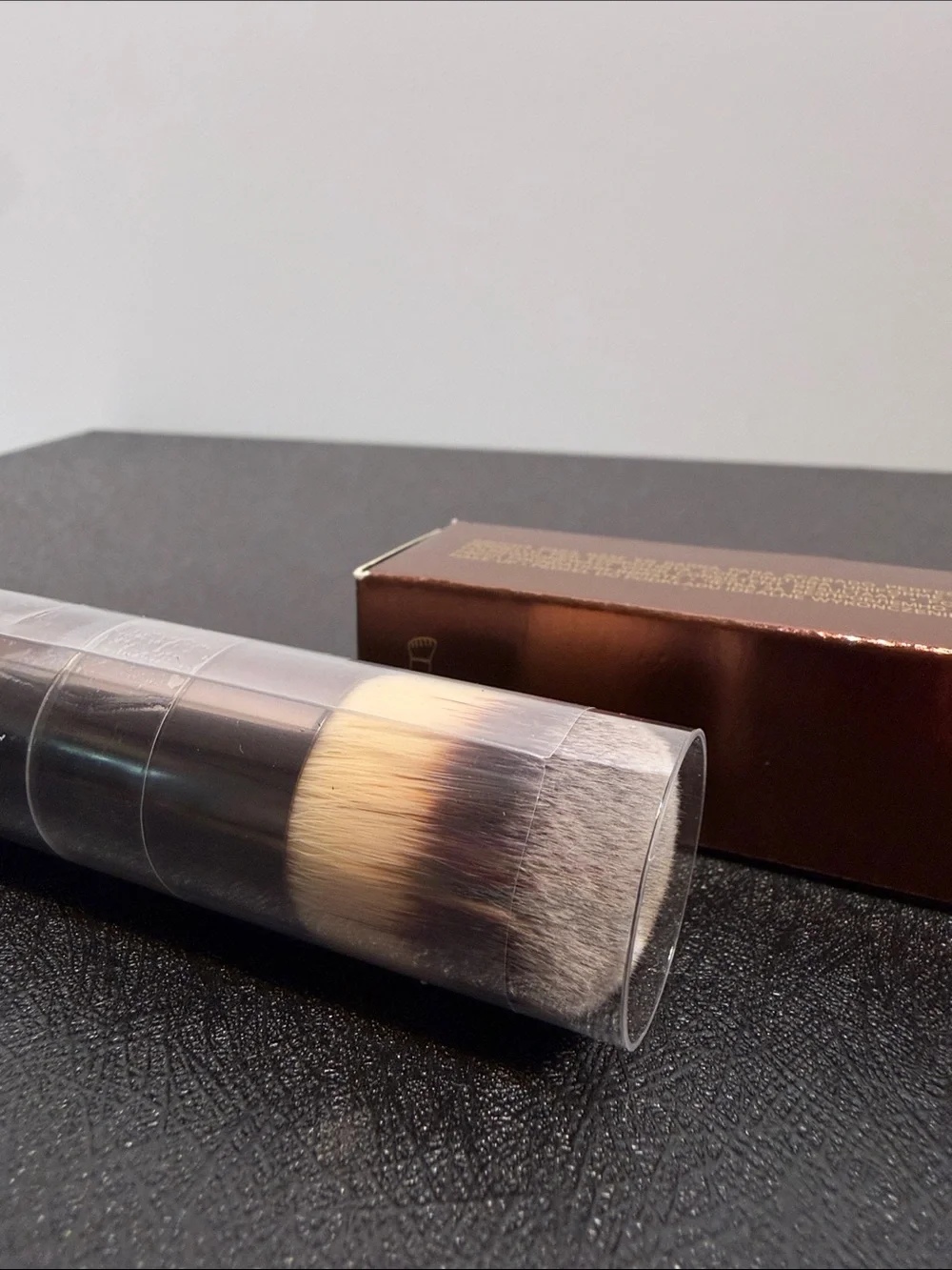 Hourglass Vanish Foundation Brush - Black with Cream-Tipped Bristles